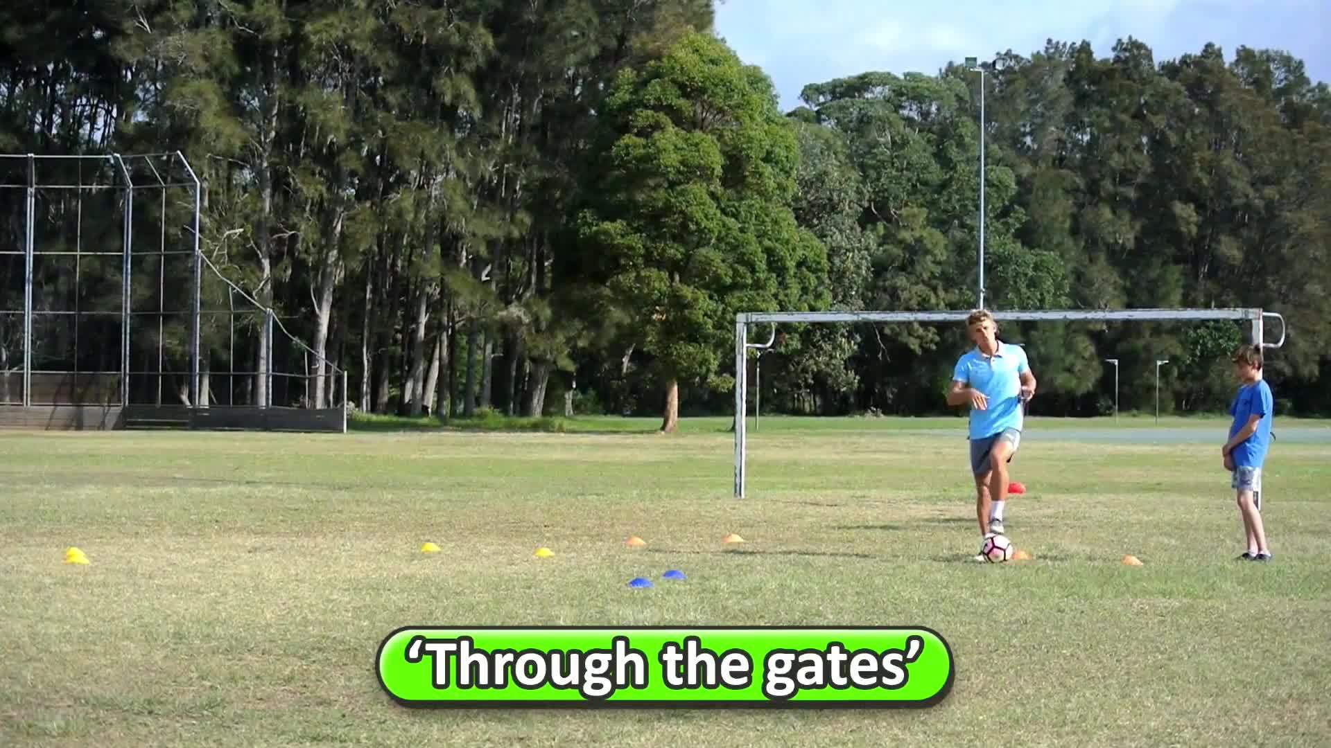 Game: 'Through the gates' › Pairs | Soccer skills in PE (grades K-6)